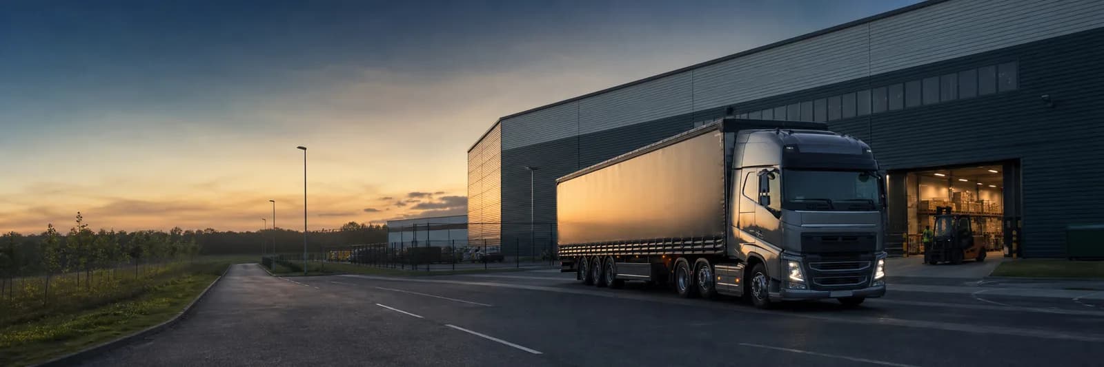Freight operations at a UK distribution centre